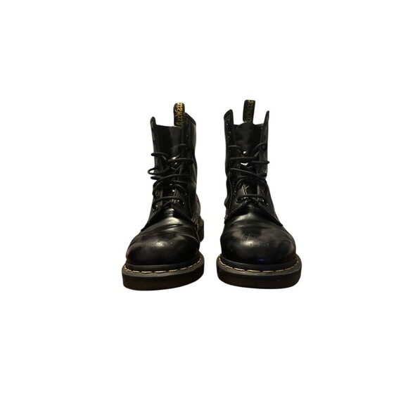 Dr. Martens Womens 1480W Black Leather Lace Up Ankle Combat Boots Sz 7 Grunge - Picture 2 of 16
